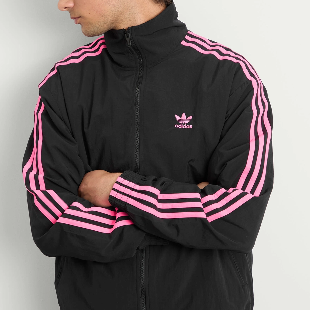 Adidas Originals Men's Firebird Track Top Black/Lucid Pink